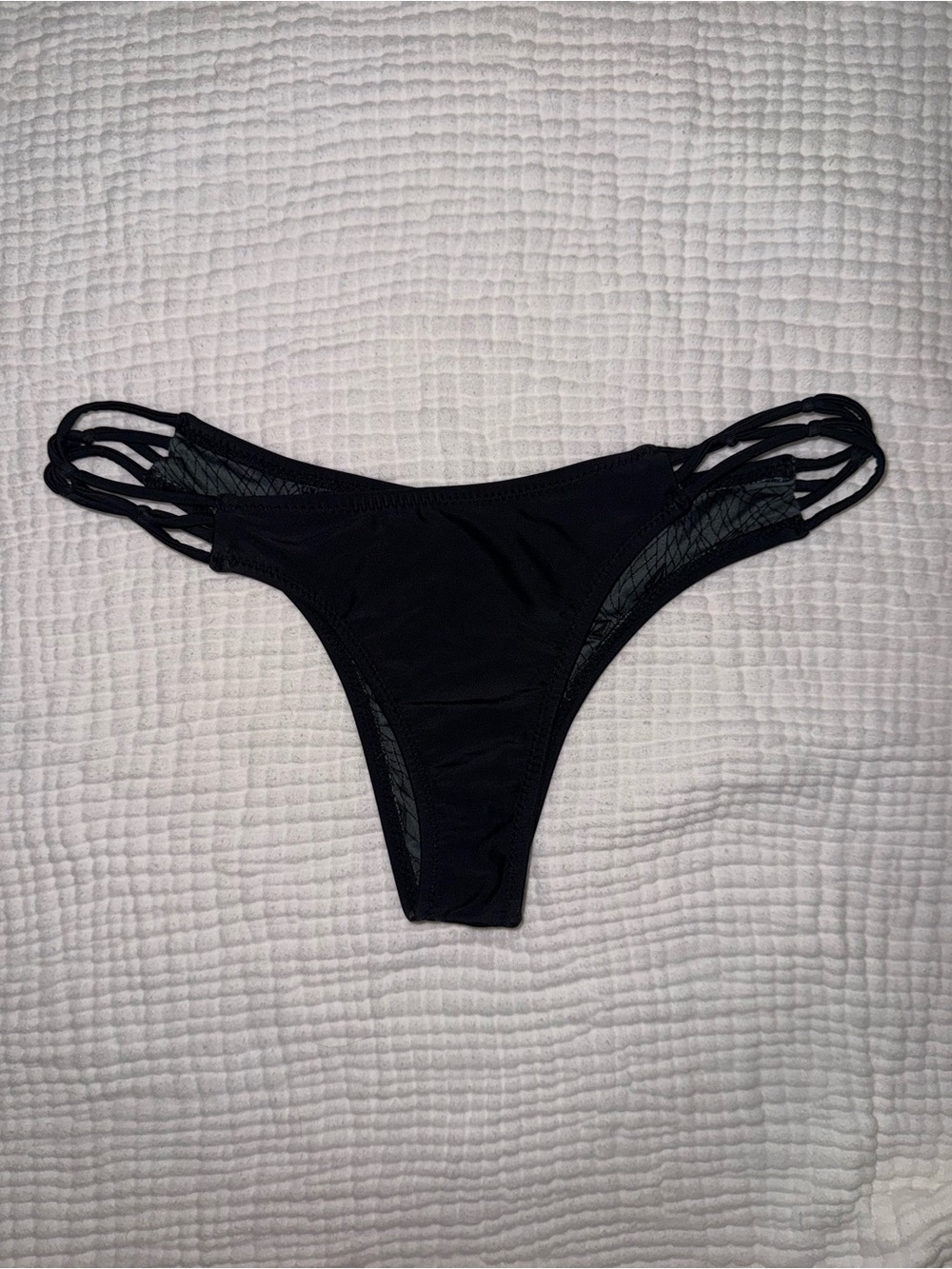 Volcom Black Strappy Bikini Bottom